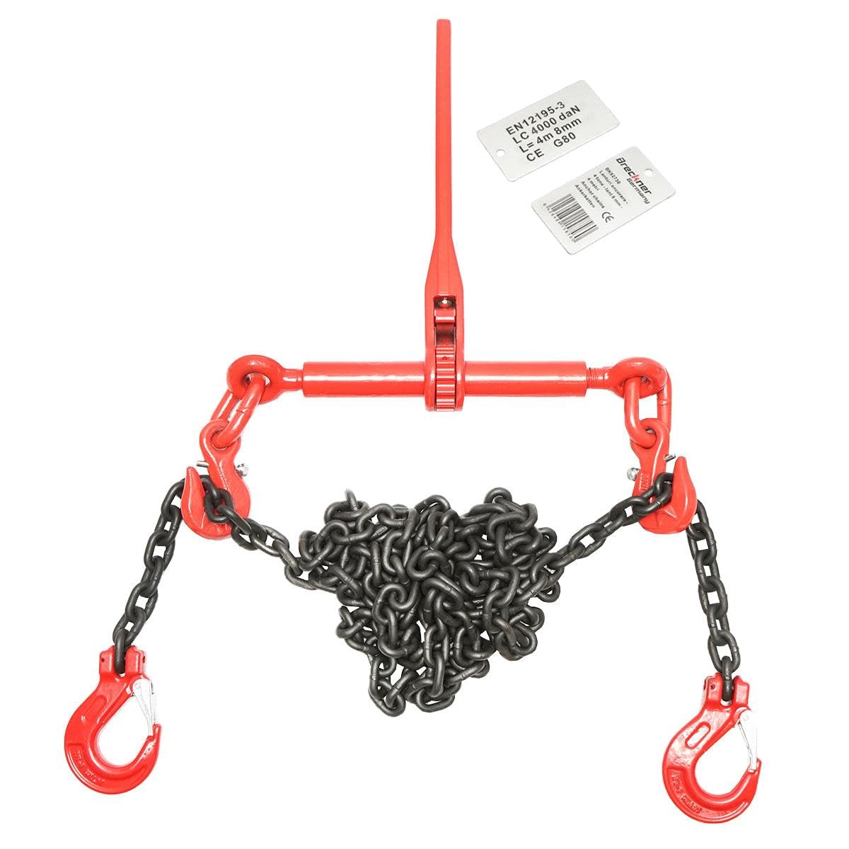 Catena di ancoraggio con tenditore a cricchetto, 4T, lunghezza 4m