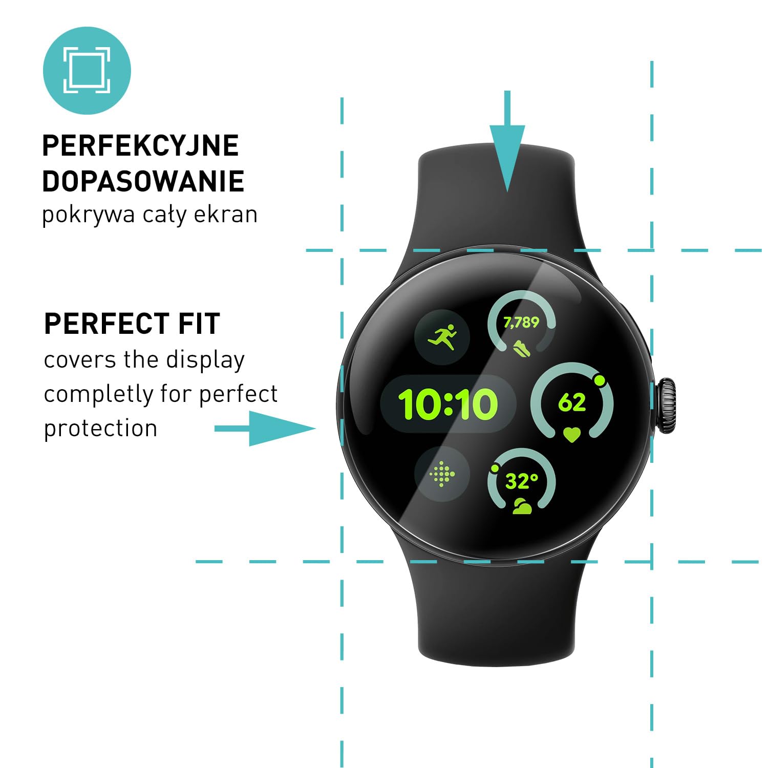 smartect Folia Ochronna TPU [3 Sztuki, Clear] dla Google Pixel Watch 4/3 / 2/1 41 mm, Zakrywa cały wyświetlacz, Ochraniacz Ekranu bez Pęcherzyków, Bez Odcisków palców