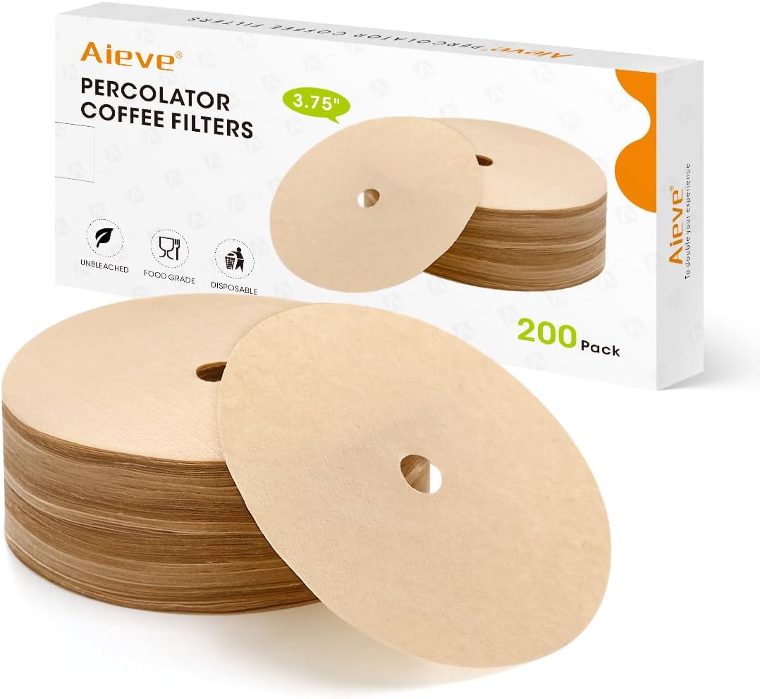 Aieve Unbleached Percolator Coffee Filters 3.75in Disc
