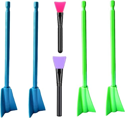 4 paletas mezcladoras de epoxi, 2 cepillos de silicona, mezclador de resina epoxi para taladro, mezclador de pintura, agitador de resina sin