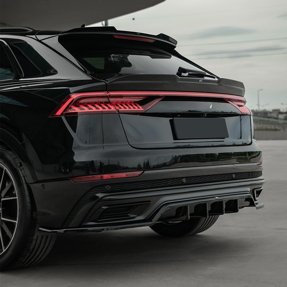 Alerón de Maletero Oneway Compatible con Audi Q8 S-Line y SQ8 y RSQ8 2018- - Negro Brillante