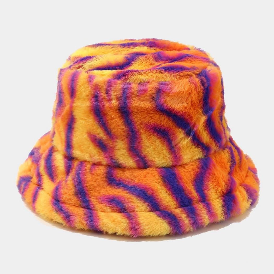 Quanhaigou Winter Faux Fur Bucket Hat,Fuzzy Warm Hat for Women Men, Fluffy Fisherman Cap - Image 6