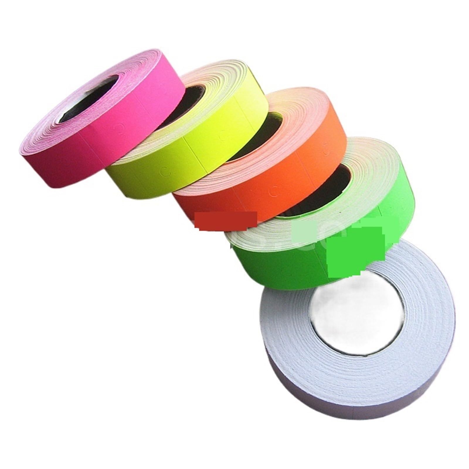 Étiquettes pour étiqueteuse de prix, étiquettes en papier, colorées, pour étiqueteuse à deux lignes, pistolet de marquage de prix n° 6600, autocollants, rouleaux, étiquettes de prix (rose)