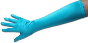 Ambers Very Long Satin Gloves Assorted Glove Colors Turquoise