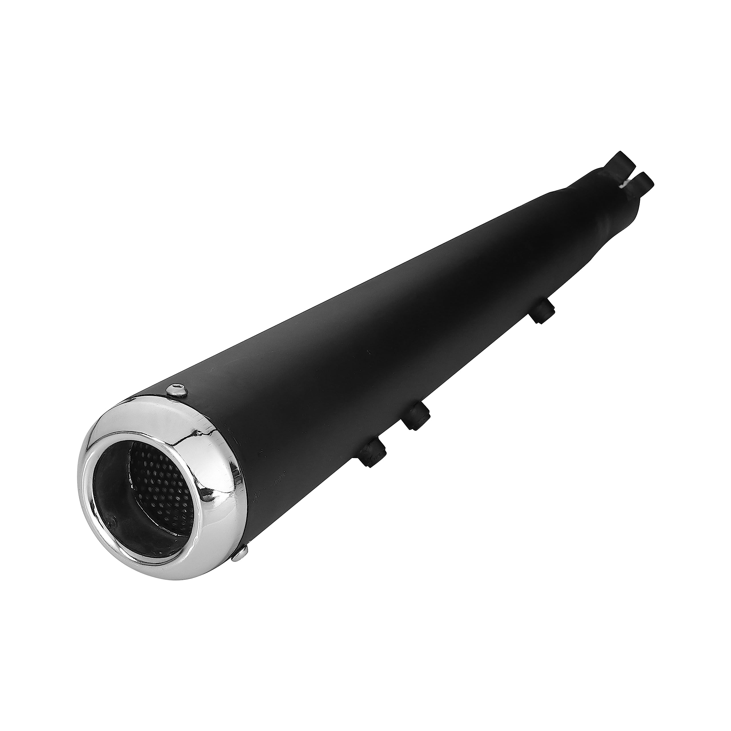 WORDZ Megaphone Glasswool Black Front Chrome Exhaust silencer for Bike Bullet Super Thunderbird Full Exhaust System-image-23