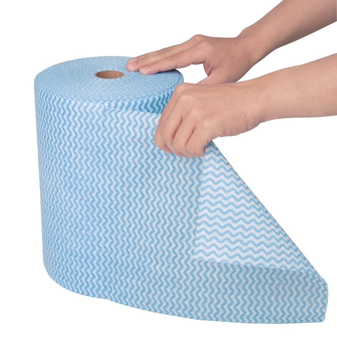Nisbets Essentials Rouleau de 300 chiffons non tissés Bleu