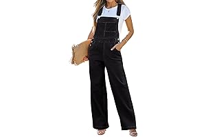 Women's Stylish Black Jean Overalls: Comfort Meets Fashion