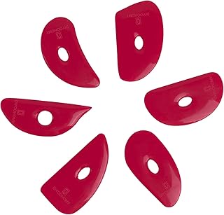 DIYOOHOMY Pottery Ribs for Pottery Tools and Clay Tools, Soft Silicone Ceramic Supplies Kit for Shapes Sculpting,Mud,Trimming,Throwing (6)