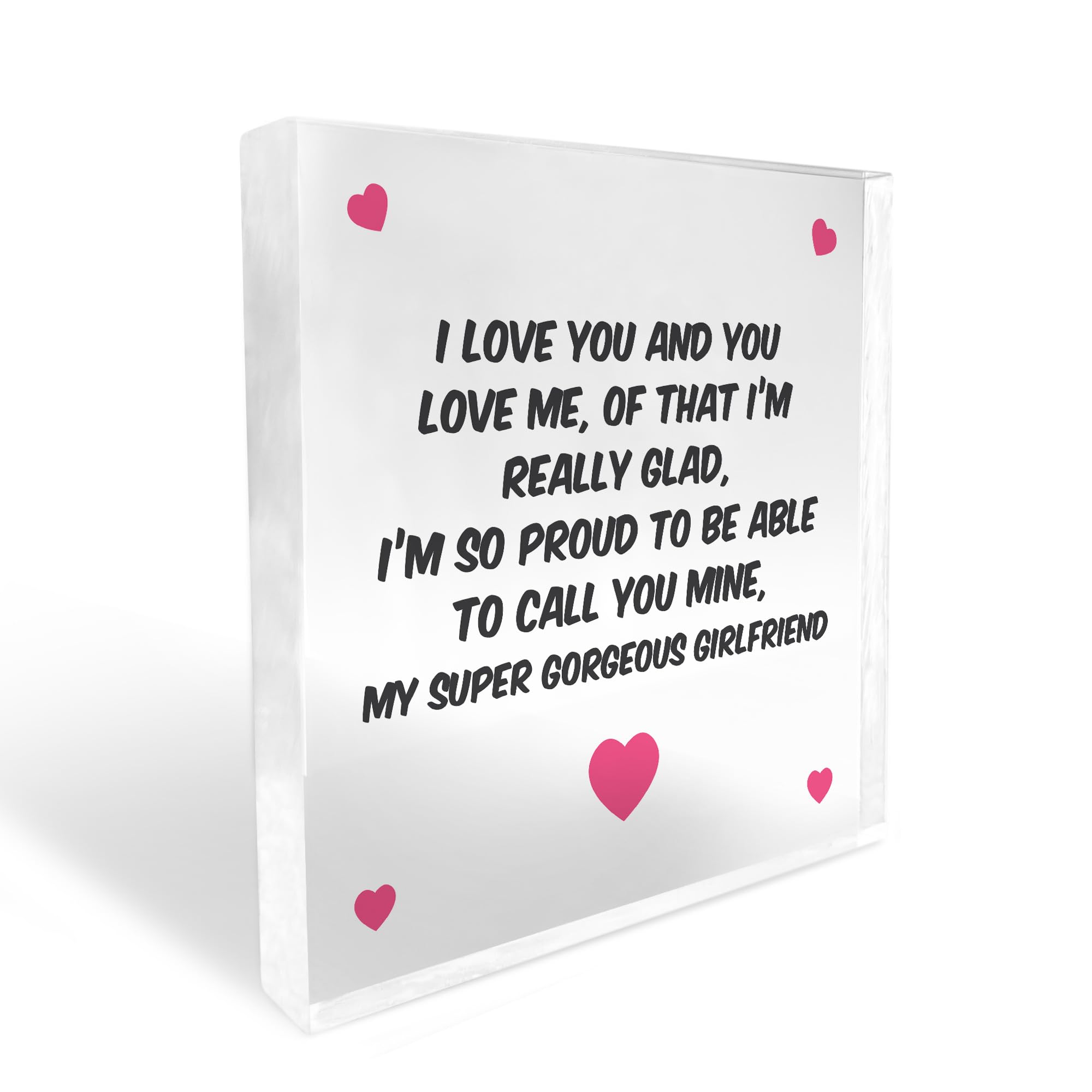 Red Ocean Valentines Day Anniversary Birthday Gift For Girlfriend Acrylic Block Gift For Her Girlfriend Gift Ideas Keepsake