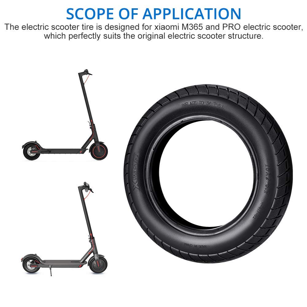 Rueda de Repuesto de neumático de Scooter Delantero/Trasero de 10 Pulgadas para M365 de 8,5 Pulgadas,neumático Exterior de Goma de Scooter eléctrico para M365 Pro