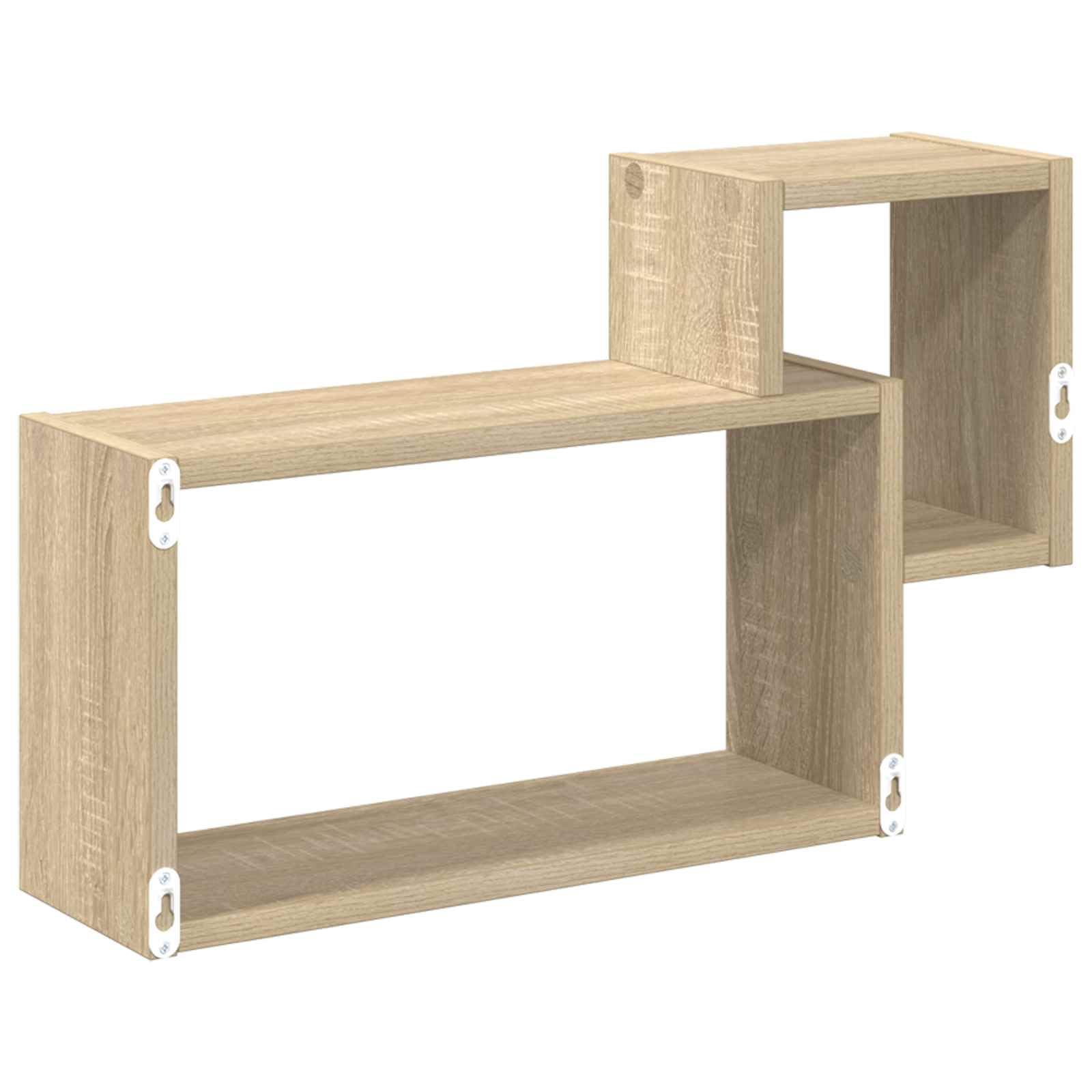 Mensola da parete in rovere Sonoma, 55 x 15 x 35 cm, salvaspazio, multifunzionale, per soggiorno, camera da letto, cucina, ufficio, con supporto stabile e conservazione moderna