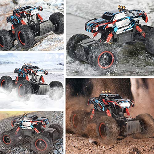 Remote Control Truck, RC Car 1: 12 Scale RC Truck 2.4Ghz Radio Remote Control Car RC Monster Vehicle Truck Crawler 4WD Off Road for Boys - Thumbnail 5