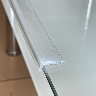 Angloria Edge Protector Silicone, Baby Proofing Corners Clear Guards, Pre-Tape Adhesive Soft for Kids Safety, Child Table Cabinets Furniture Bumper (3ft, 0.2x0.8in(Width))