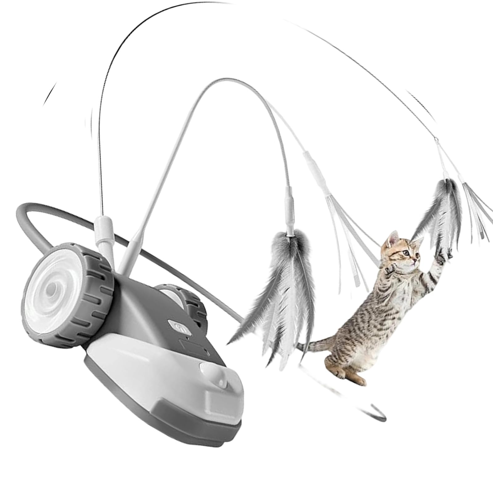 Jouet intelligent avec télécommande pour chat d'appartement évitant les obstacles de la maison