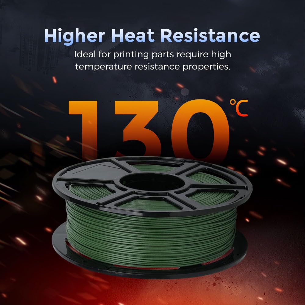 FLASHFORGE Filamento PETG in Fibra di Carbonio 1,75mm, Filamento per Stampante 3D in Fibra di Carbonio PETG, Bobina da 1KG Precisione Dimensionale ±0,02mm, Leggero& Resistente al Calore&Senza Umidità