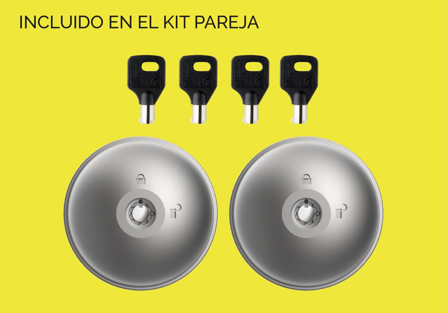 MERONI Cerradura antirrobo para vehículo utilitario UFO2 con cierre manual, Gris (2 Piezas)
