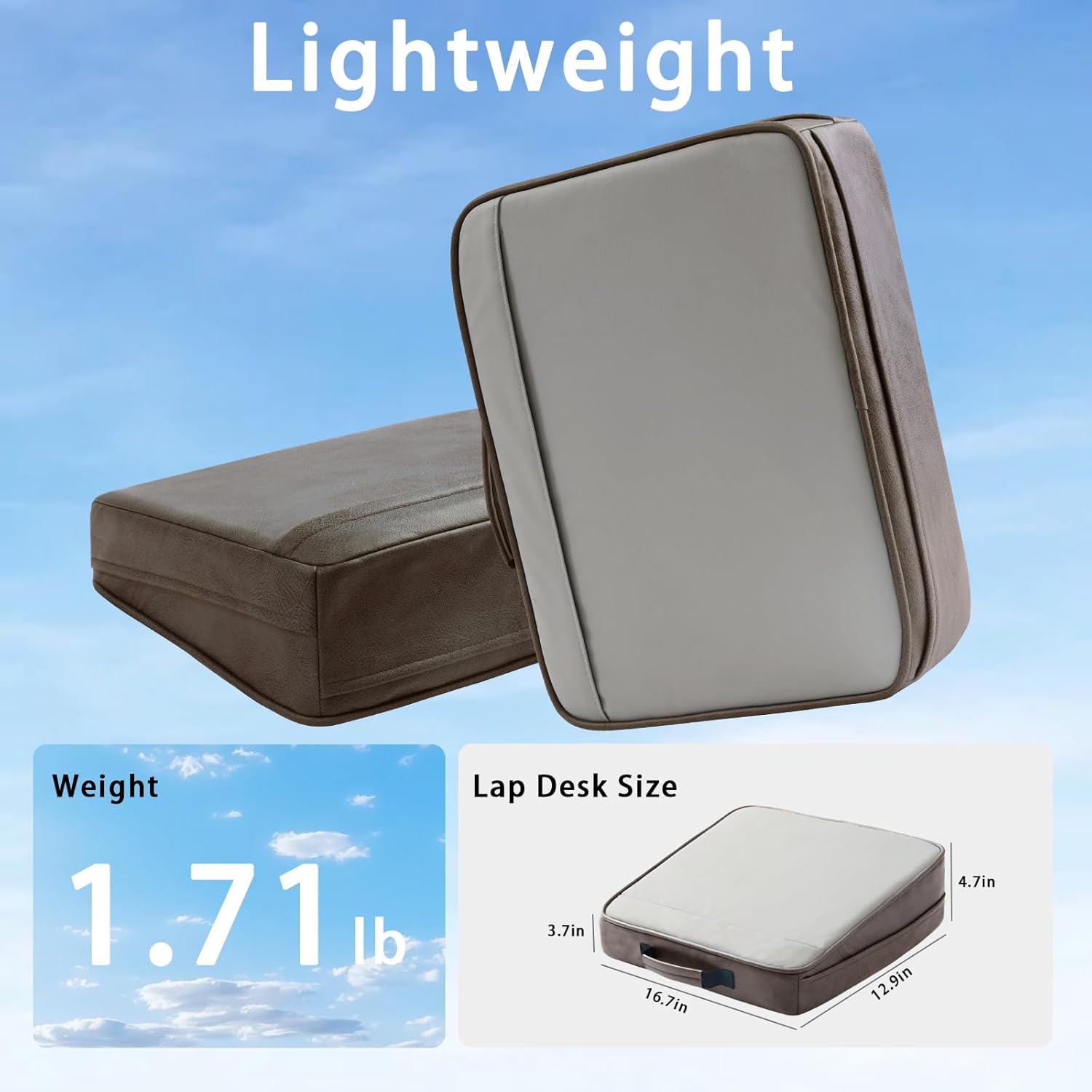 Breathable Laptop Pillow, Ultra Lightweight Lap Desk with Cushion (Beige, Lap Desk) Beige Lap Desk without Wrist Rest