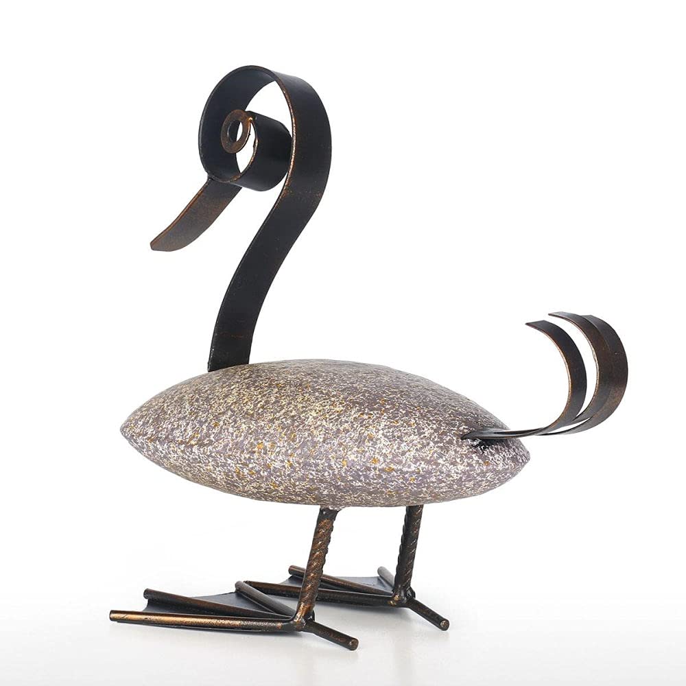 Figurine animale de canard réaliste pour étagère de salon et bureau moderne