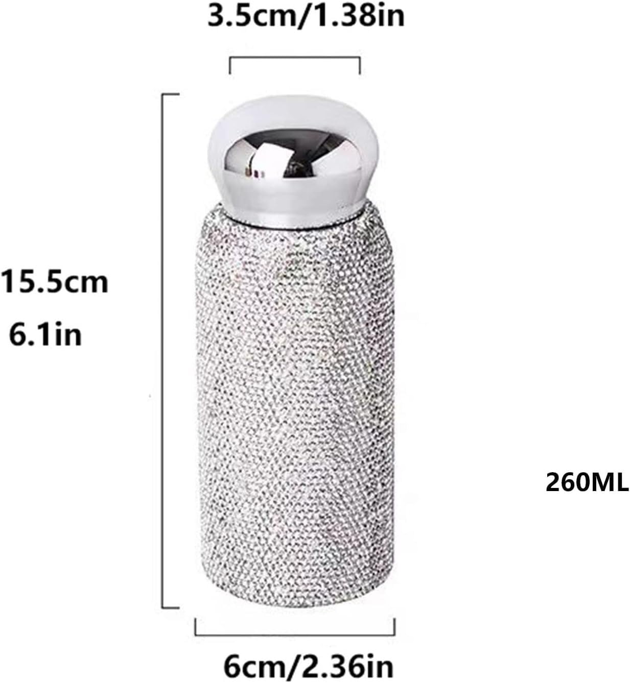 Diamentowa termos, butelka termiczna, butelka wody ze strasu Bling Crystal kubek termosowy Kubek podróżny ze stali nierdzewnej Diamentowa kolba Butelka próżniowa