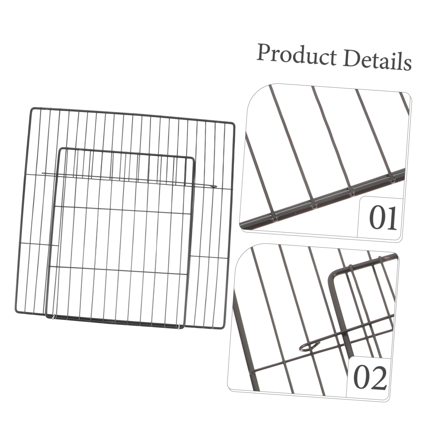 BCOATH Iron Cat Cage Door Panel Easy Install Fence Accessory for Pets for Cats Dogs and Rabbits Playpen Use