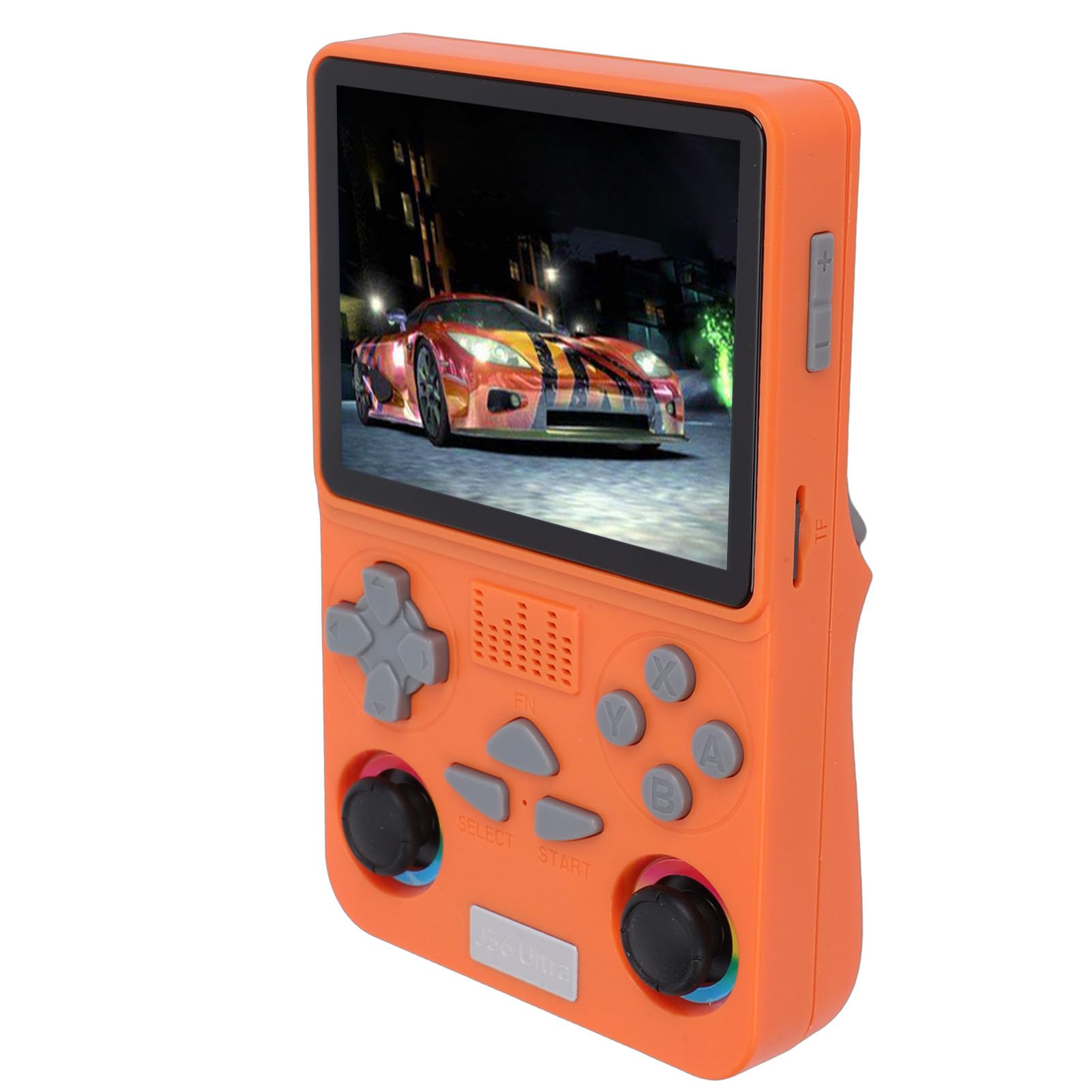 KIMISS Consola de Juegos Portátil Retro con Almacenamiento Incorporado de 64 GB - Pantalla HD de 4 Pulgadas para Diversión de Juegos Retro en Red (Orange)