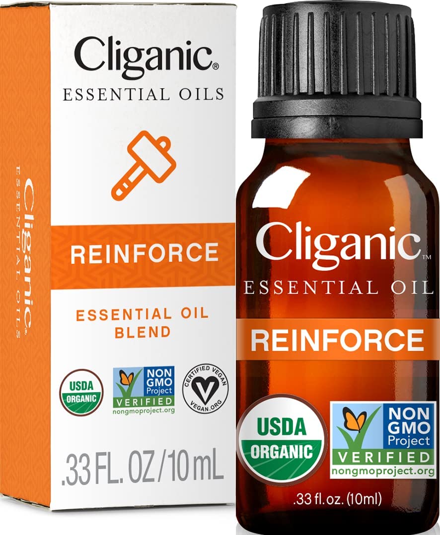 Reinforce Essential Oil Blend - Natural Aromatherapy Oil for Diffuser Steam Distilled | Non-GMO Verified