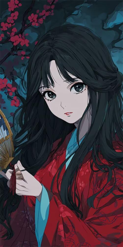 Diamond Painting Kits for Adults, 5D Diamond Art Anime 60x120cm, DIY Large Japanese Woman Dimond Art kits Adults, Full Square Drill Crystal Rhinestone Embroidery Canvas for Home Wall Decor (SQ863)