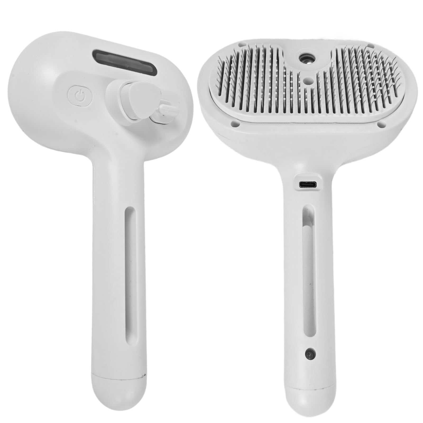 Pet Steam Brush for Dogs and Cats, Self-Cleaning Dog Grooming Brush with Mist Massage, Rechargeable Deshedding Comb for Long and Short Haired Pets, Dog Hair Remover and Cat Grooming Comb