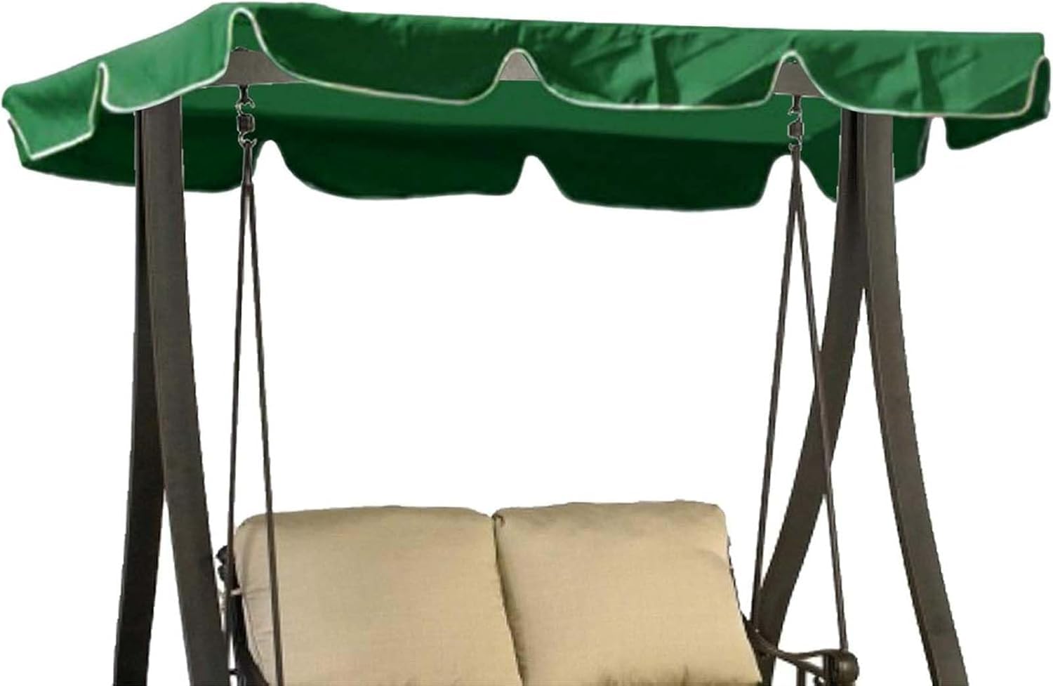 Baldacchino di Ricambio per Altalena da Giardino, Impermeabile, per Sedia A Dondolo, Adatto per 2 O 3 Posti, Amaca, Parasole, Copertura Superiore per Giardino., Green, 164x114x15cm