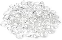 Houseables Clear Glass Marbles for Vases, 5LB (500-600 pcs) Flat Bottom Gems, Vase Fillers, Centerpieces, Crafts, Aquariums