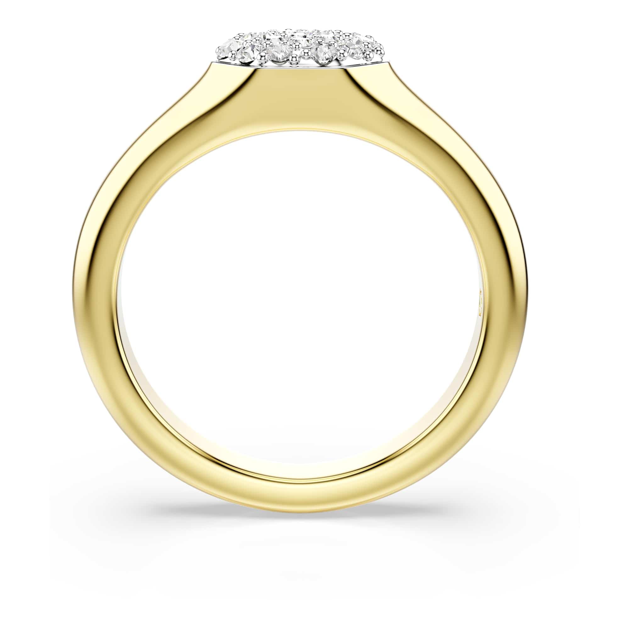 Swarovski Anillo Dextera, Tallas mixtas, Blanco, Baño tono oro