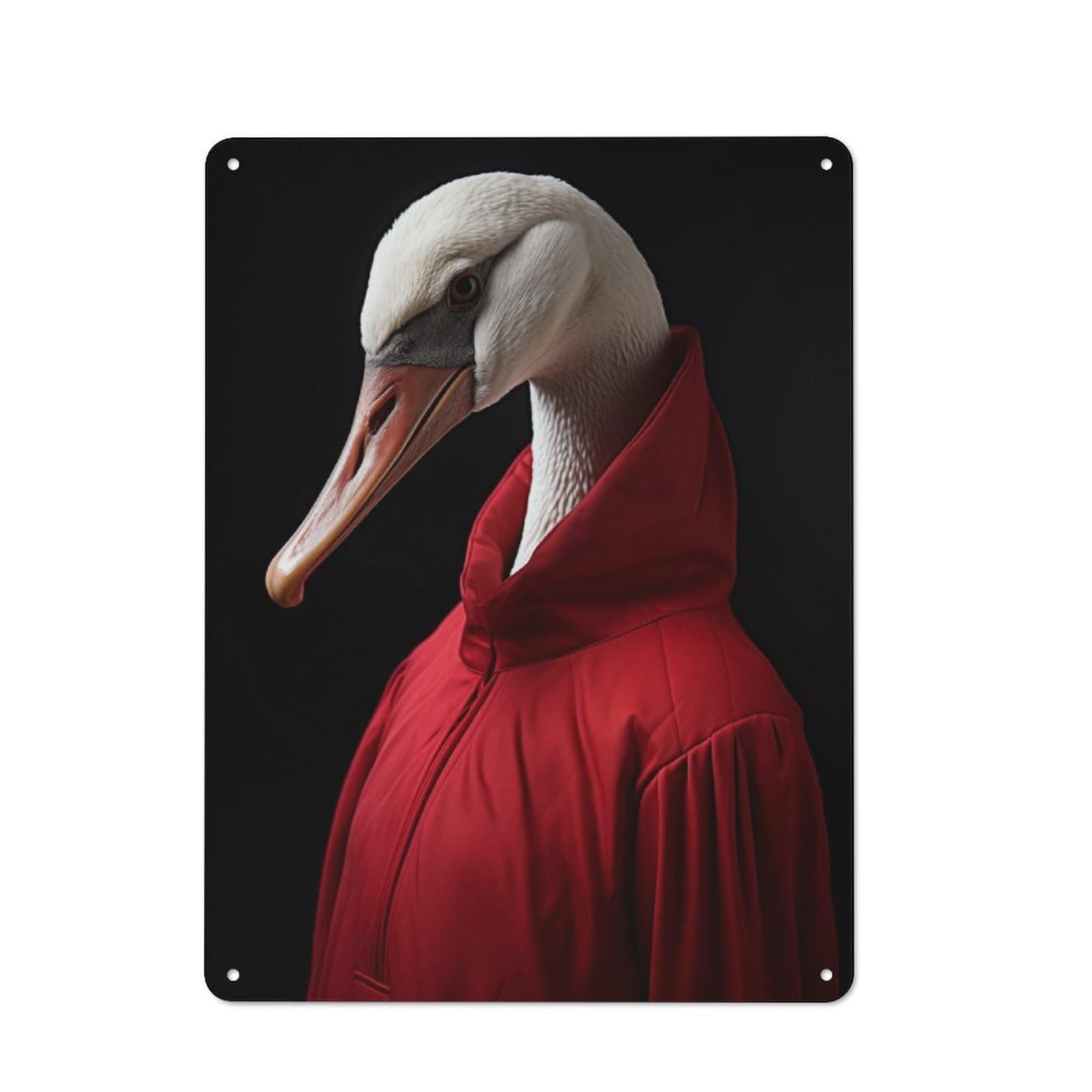 Junmoney Silly Goose Tin Wall Plaque 40X30cm With For Café Or Home Bar, New-Space Wall Decor For Hospitality Decor Collectors