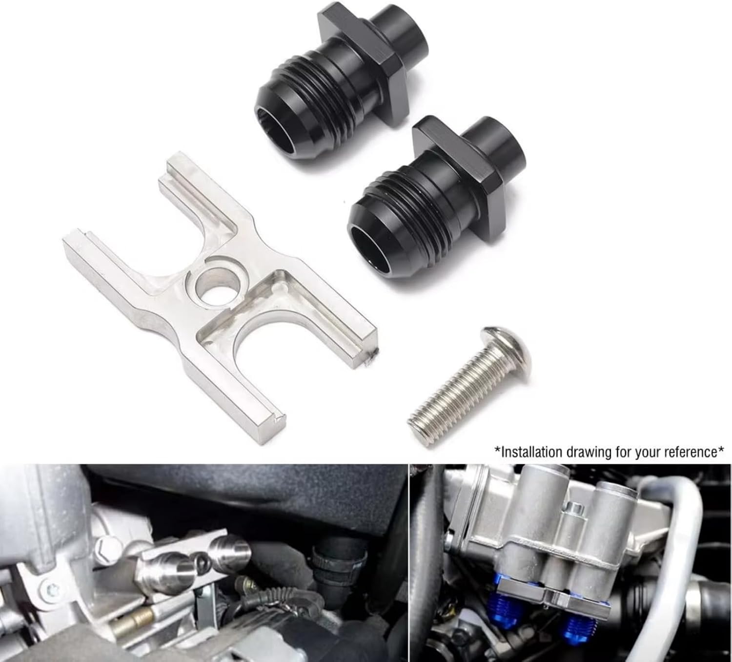 Aluminum AN10 Oil Cooler Adapter Fitting for BMW E36/E46/M3/E90/E92/E93 Oil Cooler Fitting Adapter