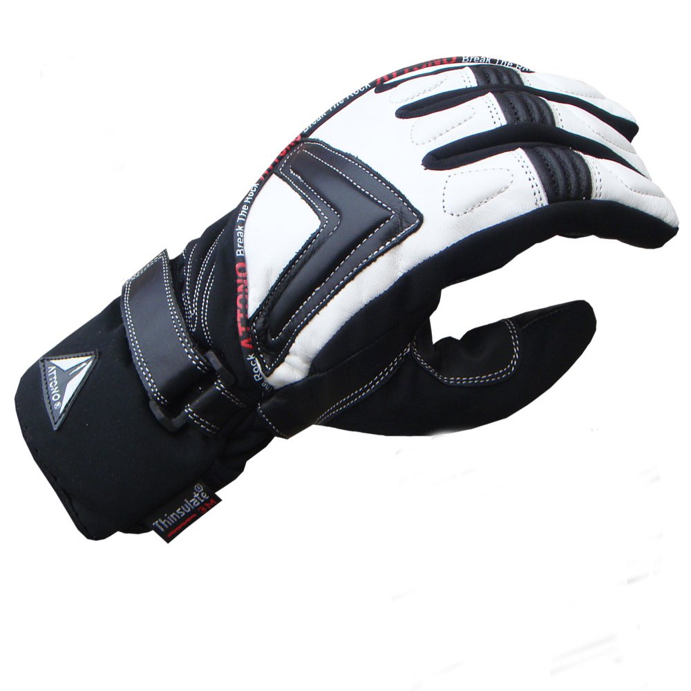 ATTONO V01 - Guanti da sci e snowboard 3 in 1, in pelle, con guanto interno