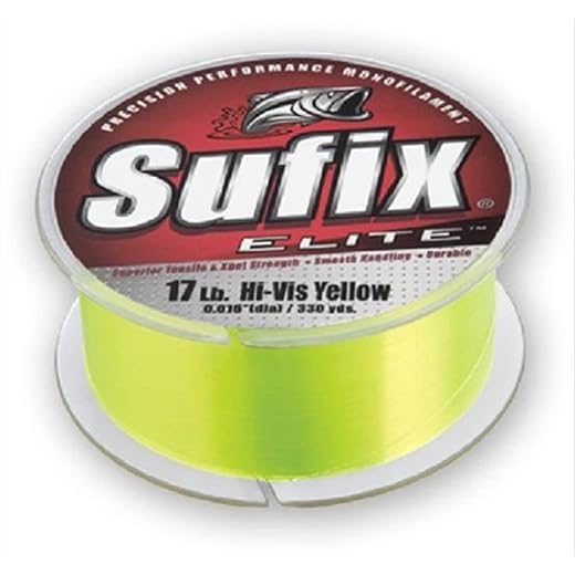 Sufix Elite 4 lb Fishing Line (Yellow, Size- 330 YD Spool)