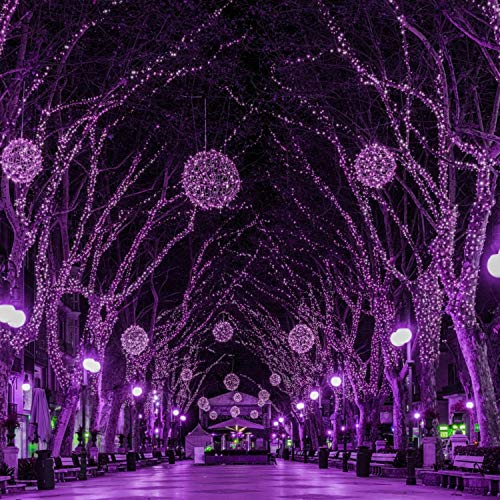Minetom Halloween String Lights Outdoor, 66Feet 200 Led Purple Lights With 8 Lighting Modes For Halloween Garden Christmas Xmas Tree Lights Decor(Purple) #TOP6