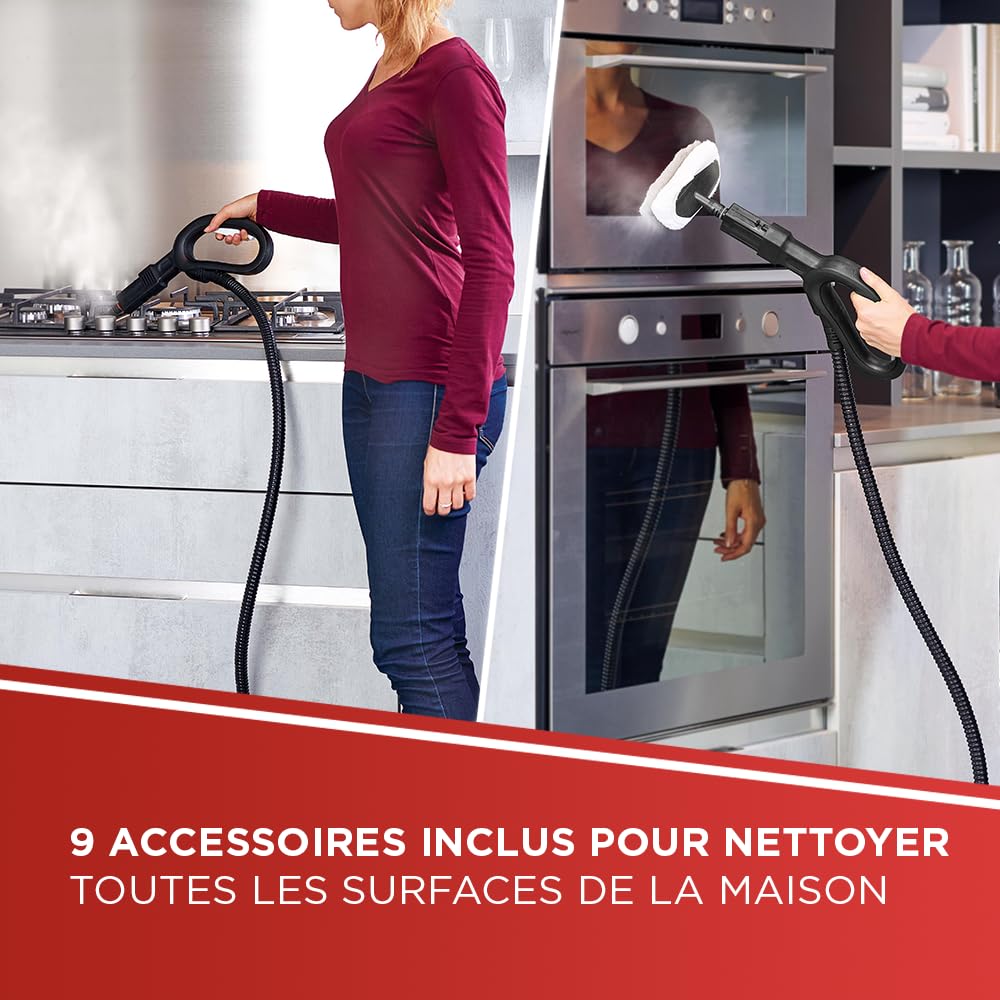 Polti Vaporetto Smart 100 T, Nettoyeur Vapeur avec Chaudière Haute Pression 4 Bars, Autonomie Illimitée et Recharge Continue, 9 Accessoires Inclus, Blanc et Turquoise
