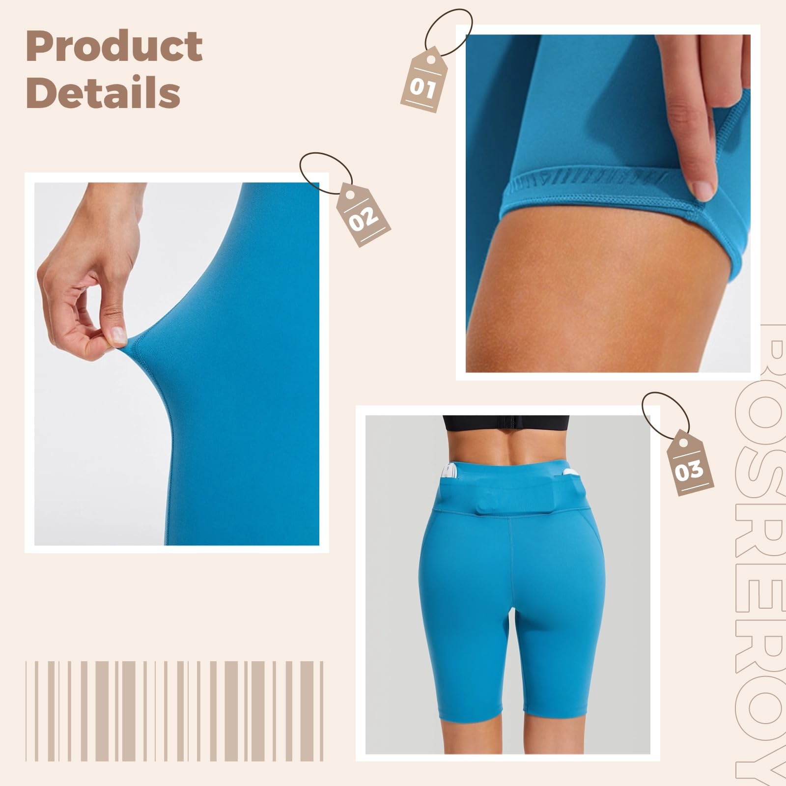 Oddychające spodenki do biegania dla kobiet, wysoki stan, wygodny nylon spandex, niebieski, NIEBIESKI, rozmiar uniwersalny