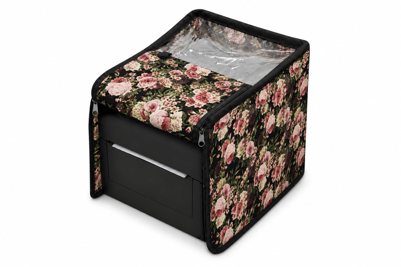 JMT Printer Cover for TSC TTP-244 Barcode Label Printer (Black Rose Print)-image-39