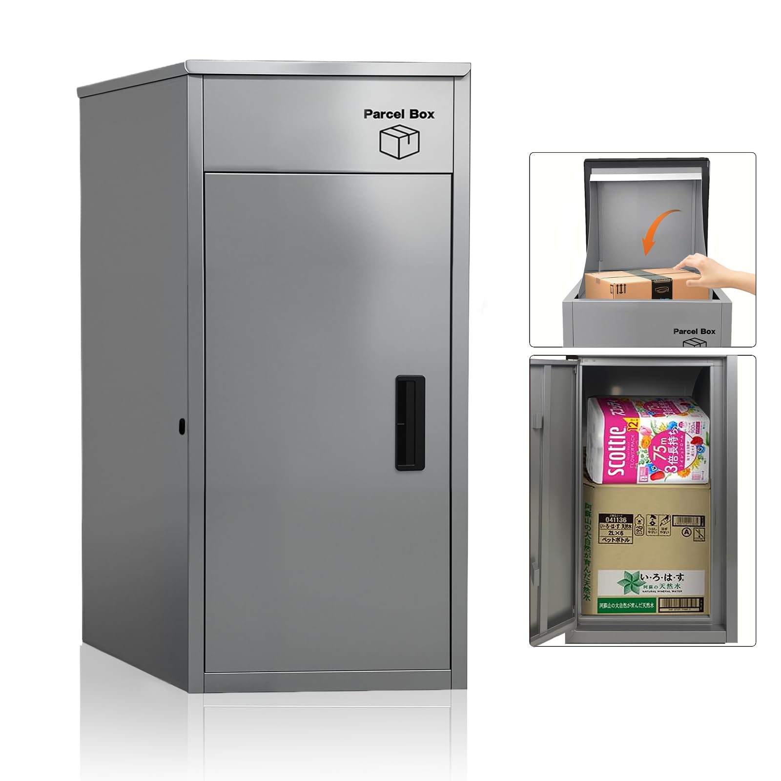 Amazon.co.jp: 宅配ボックス 屋外 大型 136L大容量 防水 ポスト一体型 