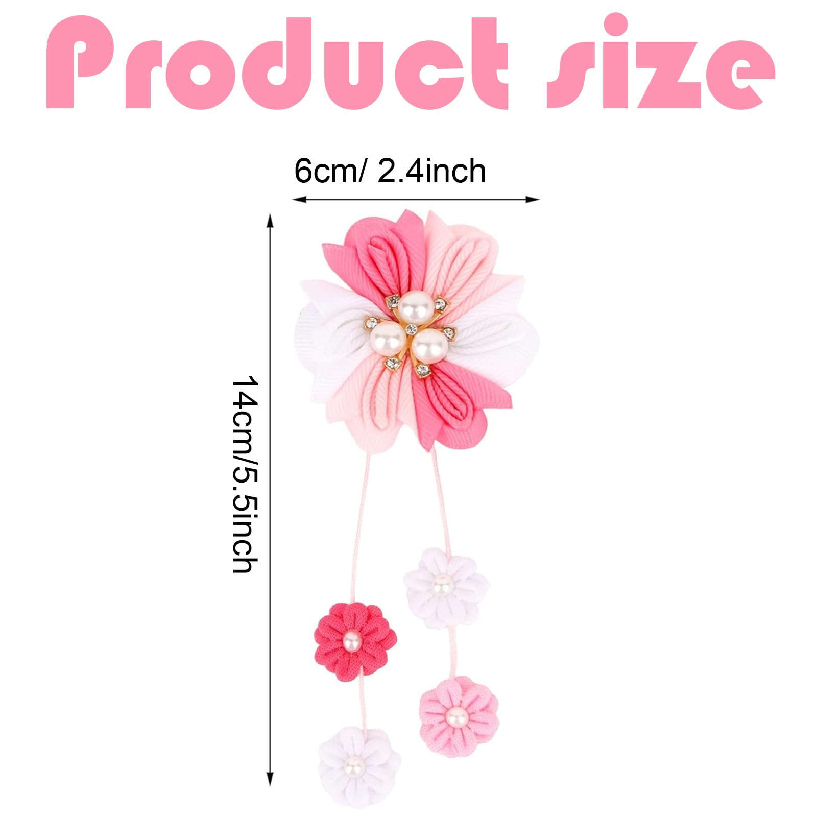 ASOMI Hair Bows for Girls Flower Hair Accessories for Girls Grosgrain Ribbon Bows with Alligator Clips - Image 2