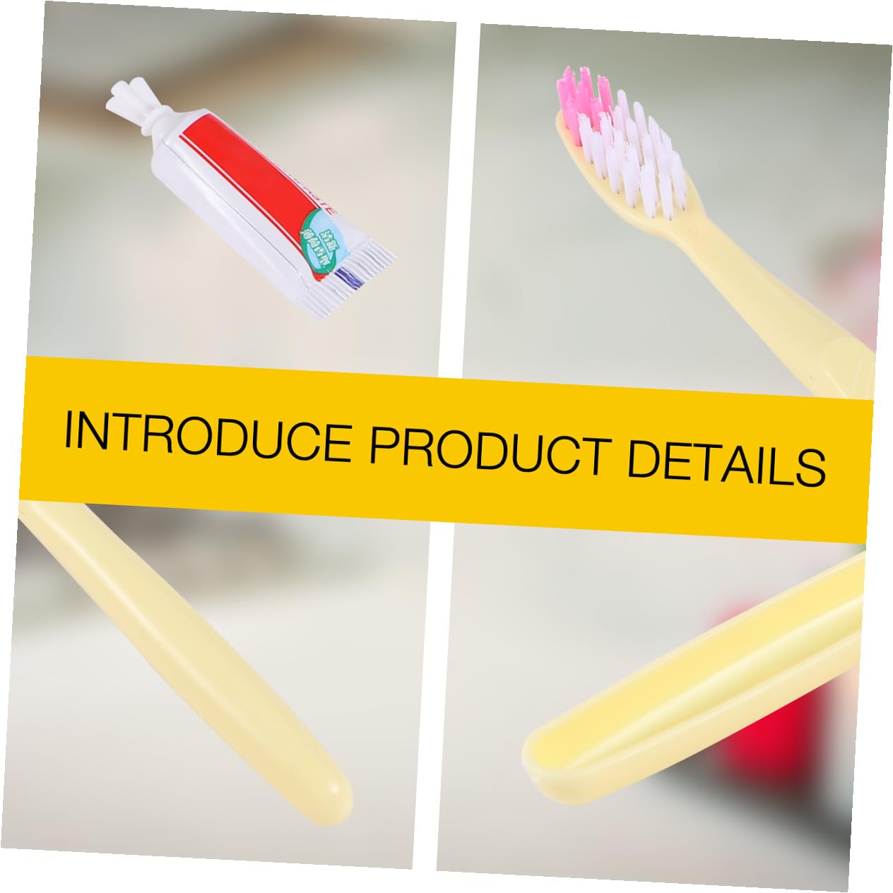 Set di 100 Spazzolini da Denti Manuali Usa e Getta in Plastica Confezionati Singolarmente con Dentifricio Piccolo per Viaggio e Hotel Stili multipli