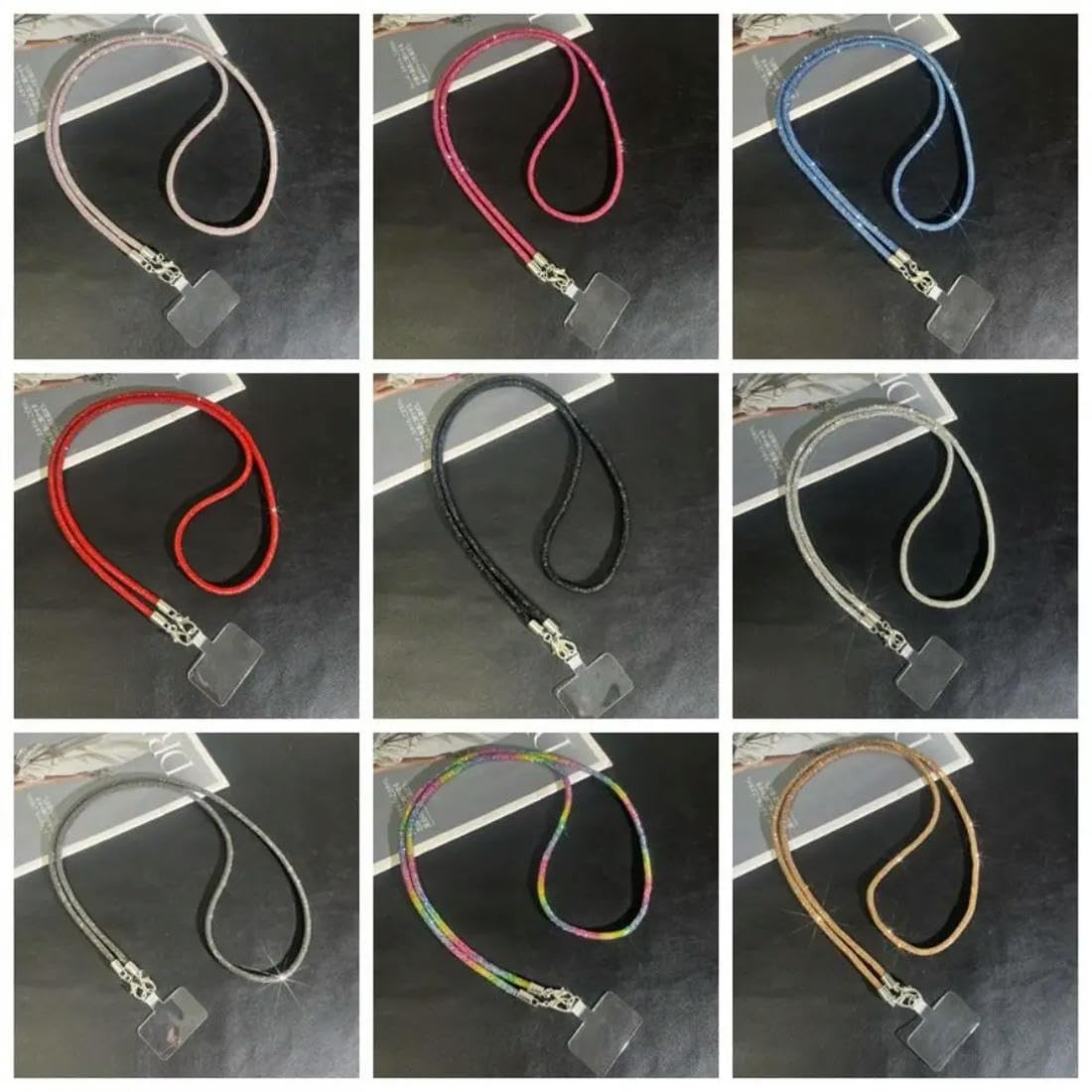Glitzer Strass Handykette Mit Umhängeband – 68 Cm Langes Anti-Drop-Seil Für Smartphone, Schlüssel & Ausweis