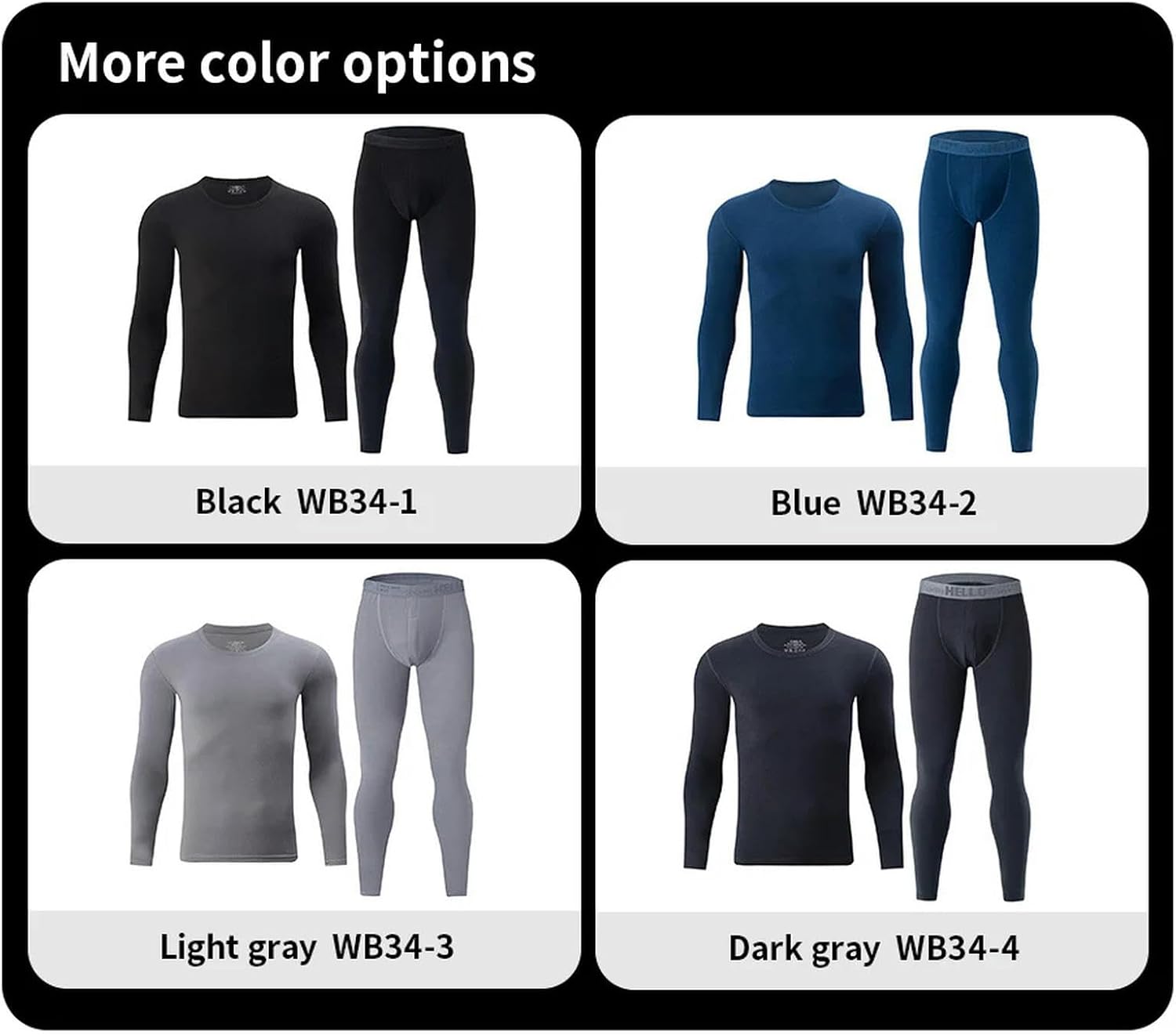 Men'S Fall/Winter Thermal Underwear Long-Sleeved Trousers Home Suit Youth Sports Elastic Waist Pants