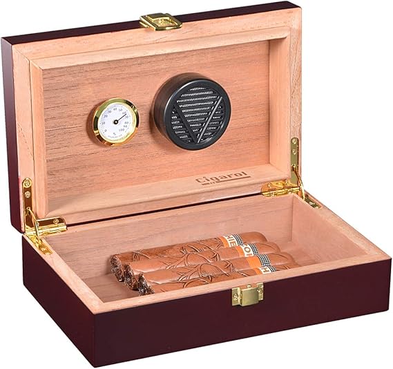 Volenx Humidor per sigari, scatola per sigari artigianale con