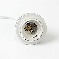 Vista 4 de Efavormart - Juego de 3 cables de luz colgante enchufables, enchufe de lámpara colgante E27 con interruptor de encendido/apagado, extensión blanca