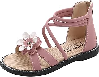 Sapatos para bebês meninas sandálias de flores para meninas bebê princesa sapatos sandálias sapatos de dança infantil menina sandálias (rosa, 35)