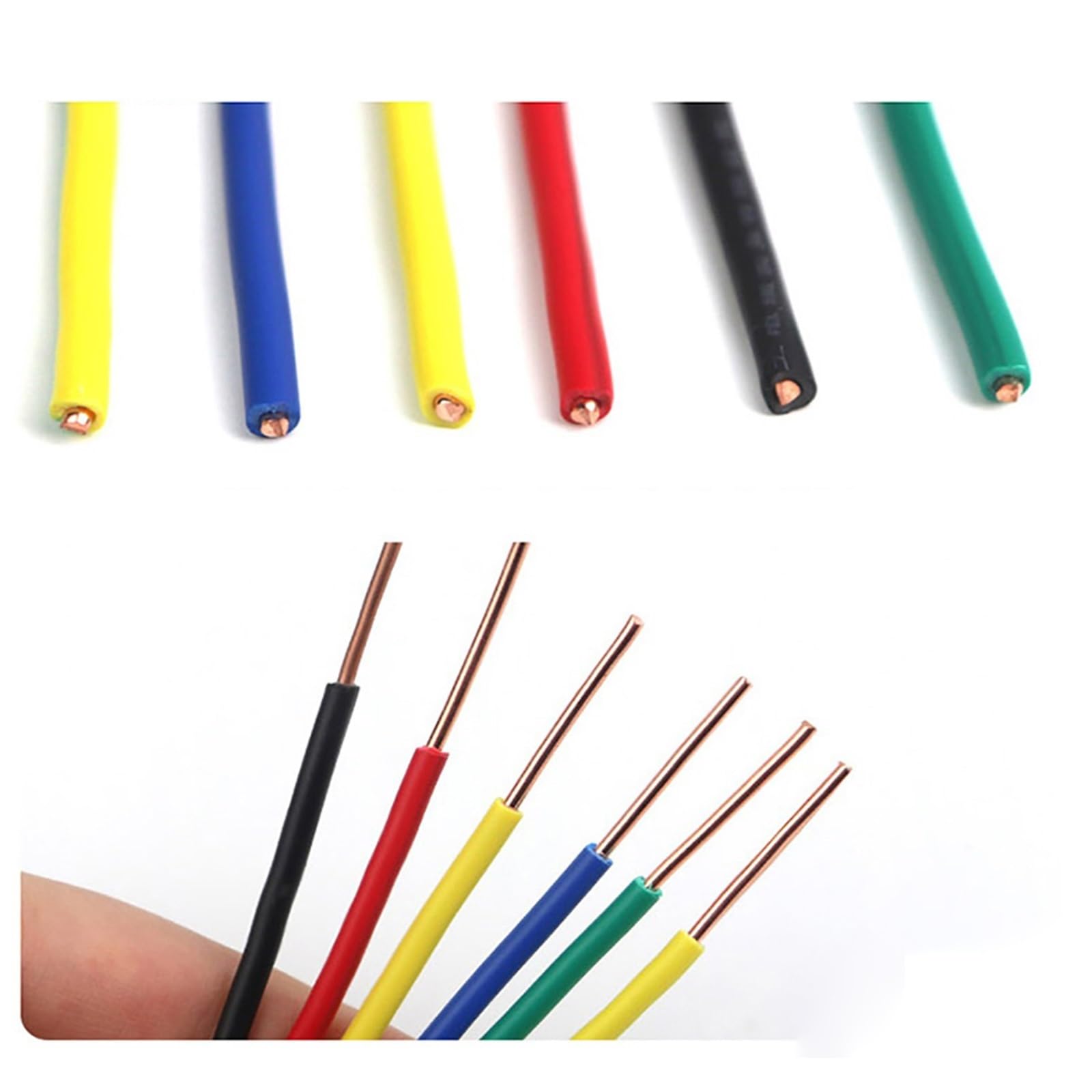 Elastyczny kabel, elektryczny kabel elastyczny, elektryczne kable jednożyłowe z PVC, kwadratowy kabel elektryczny 1 mm 1,5 mm 2,5 mm 4 mm 6 mm 10AWG 12AWG 14AWG Solidny drut miedziany Złącze krosna(Bl