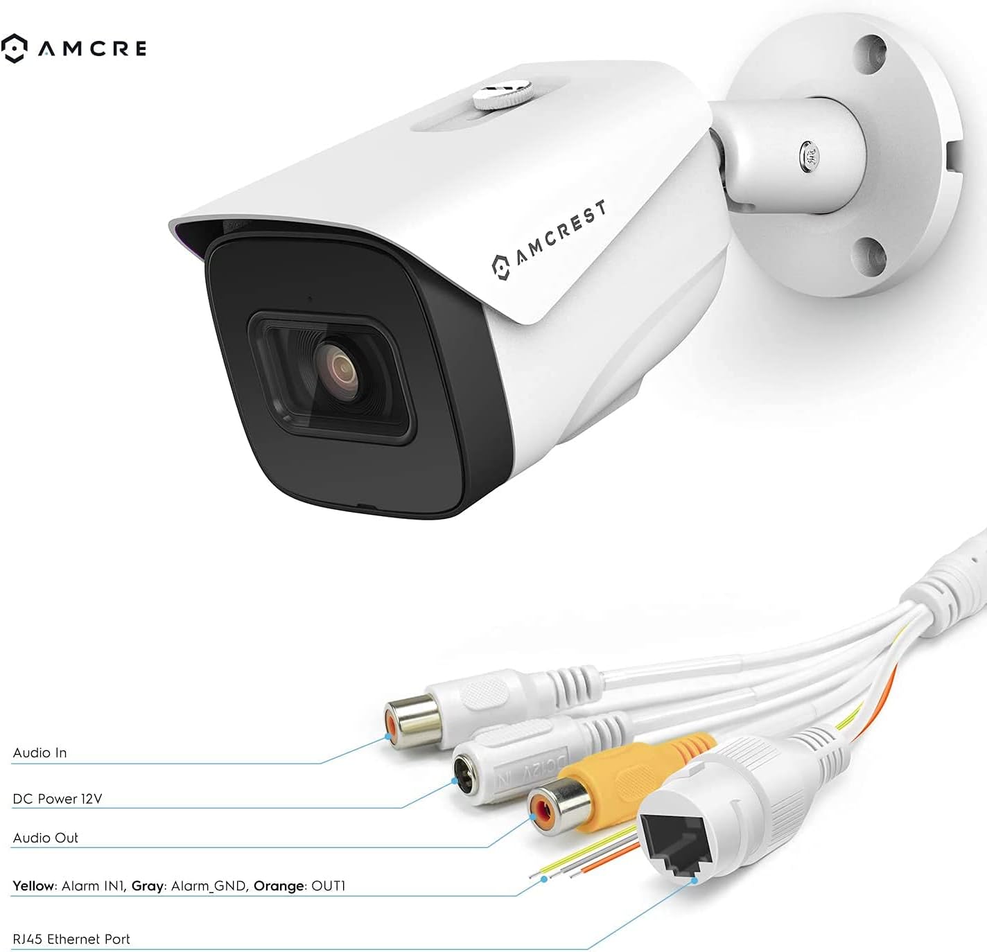 Exclusive Discount 50% Price Amcrest 4K AI POE Camera 30fps UltraHD 8MP Bullet POE IP Camera, Security Outdoor Camera, 98ftNight Vision, 2.8mm Lens (108°), IP67 Weatherproof, 4K (3840x2160) @30fps, White (IP8M-2696EW-AI)