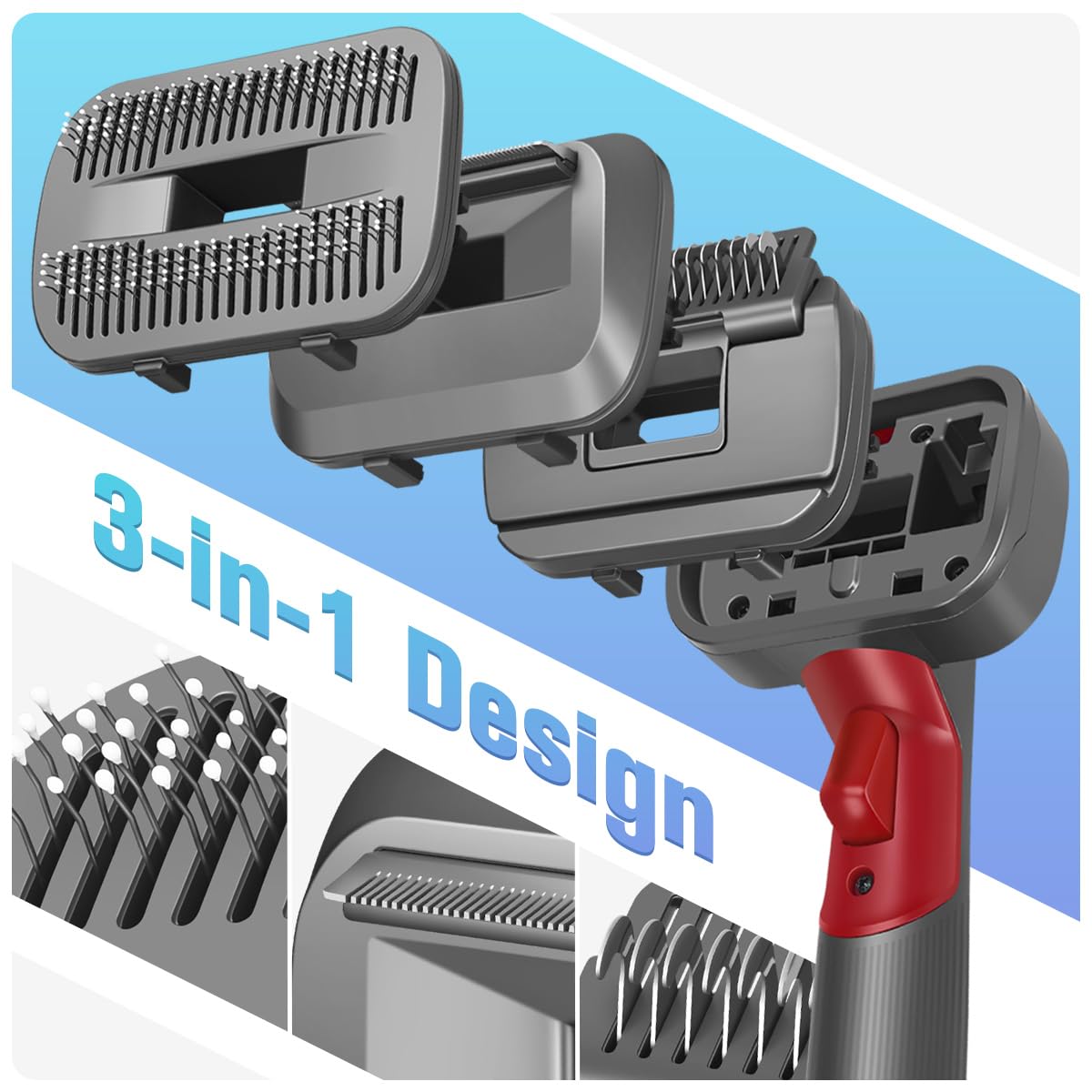 3 en 1 Cepillo Aspirador para Perro y Gatos Compatible con Dyson V7 V8 V10 V11 V12 V15